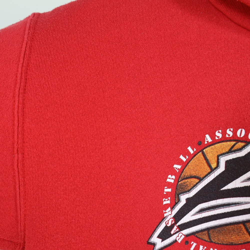 Vintage 90s Chicago Bulls Logo 7 Hoodie Kids L 14-16 Basketball Red Cotton - Picture 10 of 16